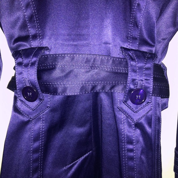 Jessica Simpson Royal Purple Trench Coat- PS - Picture 5 of 15